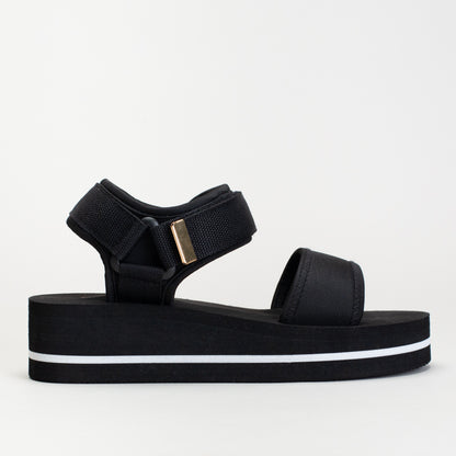 Wedge With Stitch Detail And Printed Ankle _ 167676