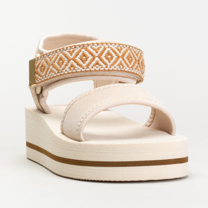 Wedge With Stitch Detail And Printed Ankle _ 167675