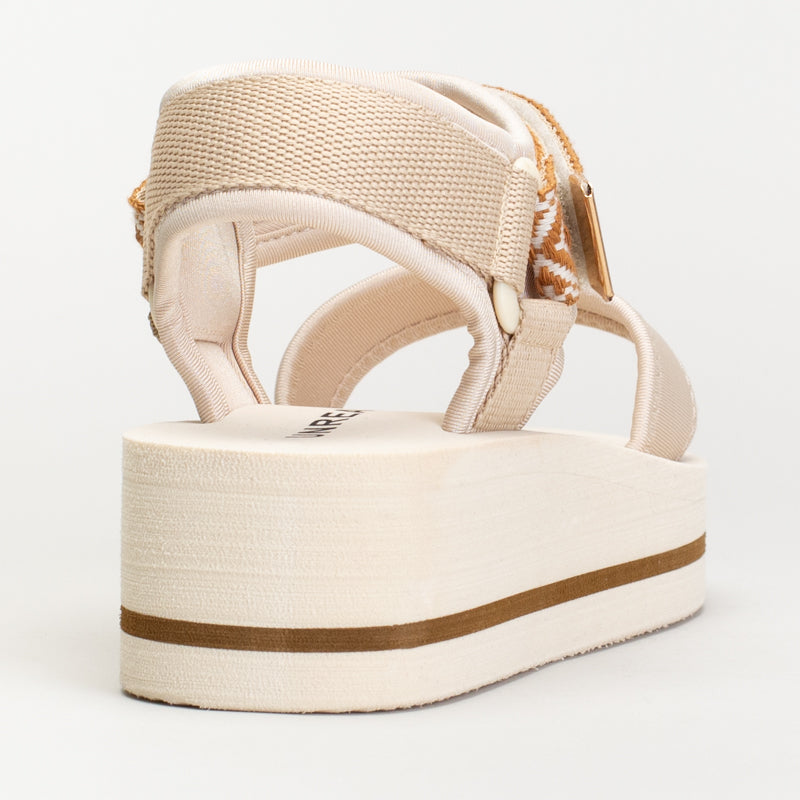 Wedge With Stitch Detail And Printed Ankle _ 167675