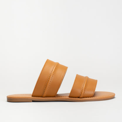 Double Strap Leather Mule _ 171605