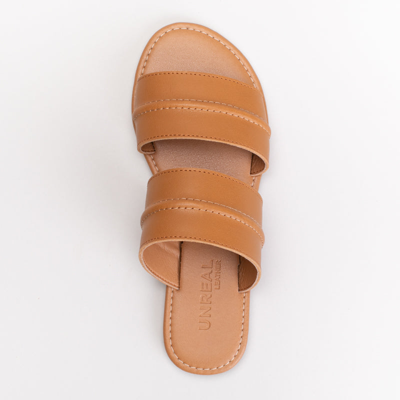 Double Strap Leather Mule _ 171605