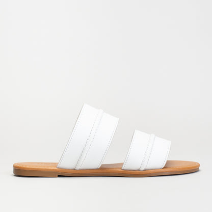Double Strap Leather Mule _ 171606