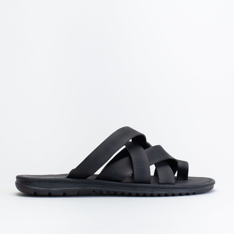 Mancini Men Textured Toe Loop Sandal _ 150813