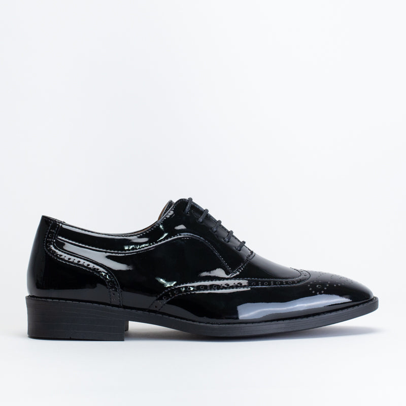 Mancini Men Patent Brogue Oxford _ 150940