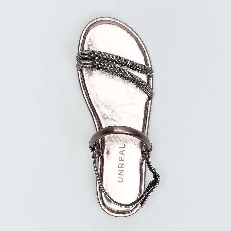Metallic Tubular Flat Sandal _ 160944
