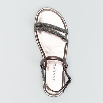 Metallic Tubular Flat Sandal _ 160944