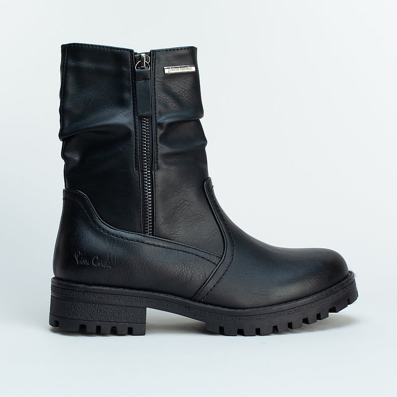 Zip Detail Ankle Boot _ 160051