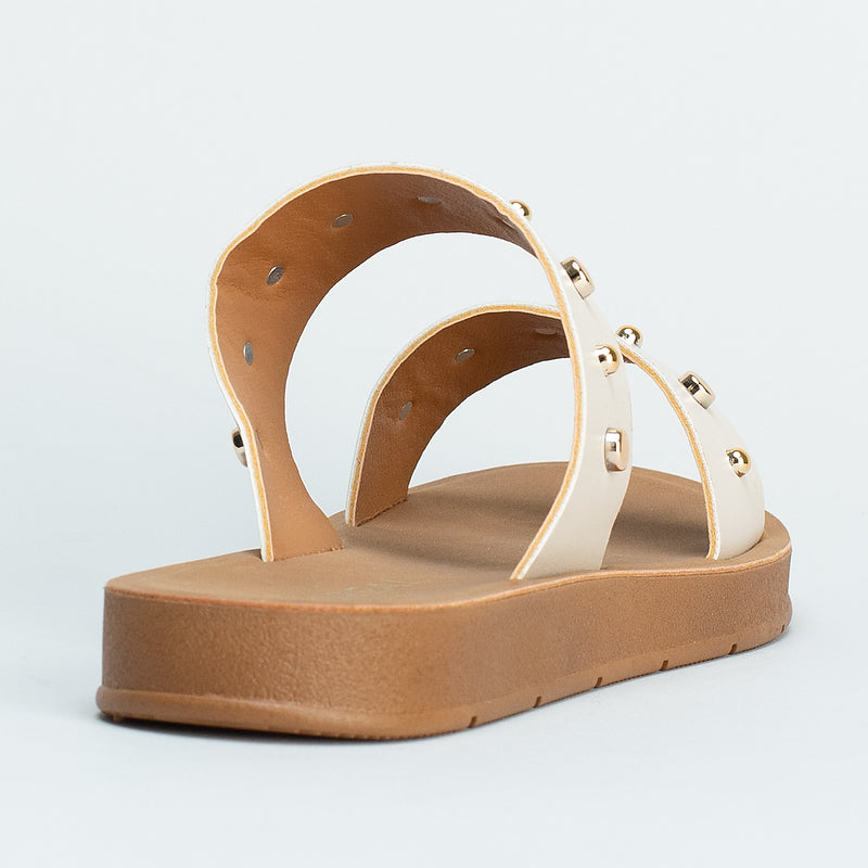 Double Band Stud Sandal _ 161543