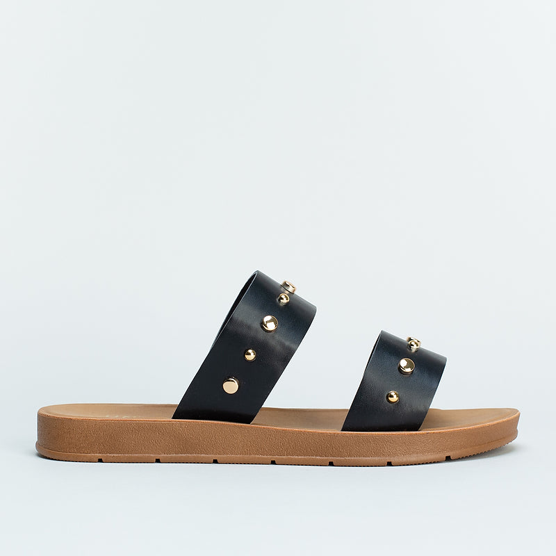 Double Band Stud Sandal _ 161542