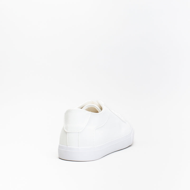 Mancini Men White Pu Plimsole Minimal Sneaker _ 143086