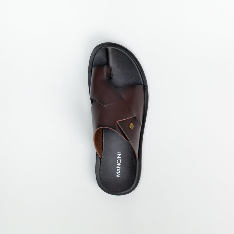 Mancini Men High Shine Sandal Toe Detail _ 145595
