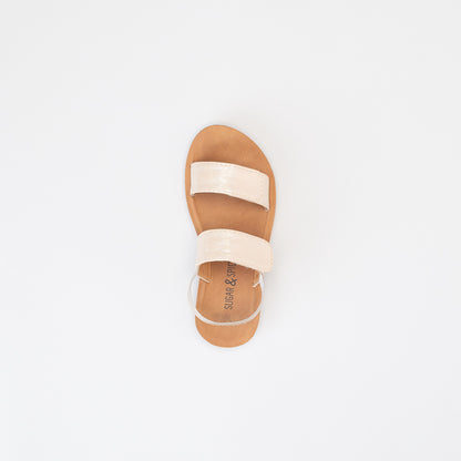 Girls Shimmer Two Band Footbed _ 150804