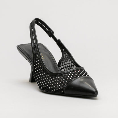 Kitten Heel Pointy Sling Back _ 161378