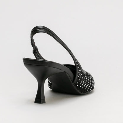 Kitten Heel Pointy Sling Back _ 161378