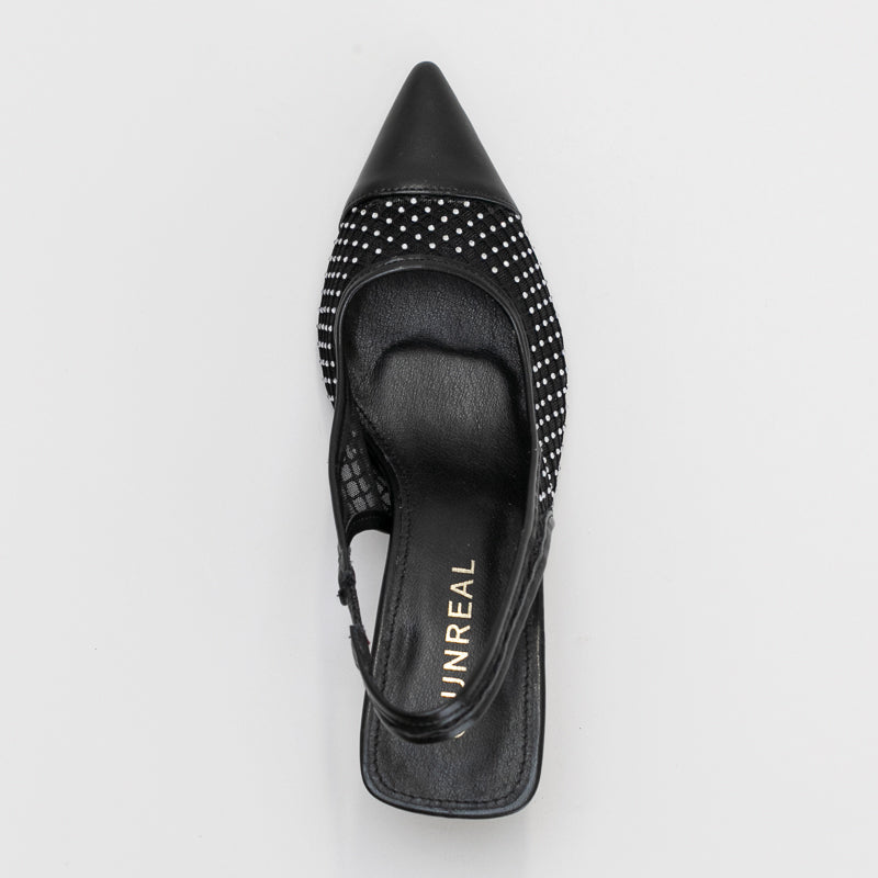 Kitten Heel Pointy Sling Back _ 161378