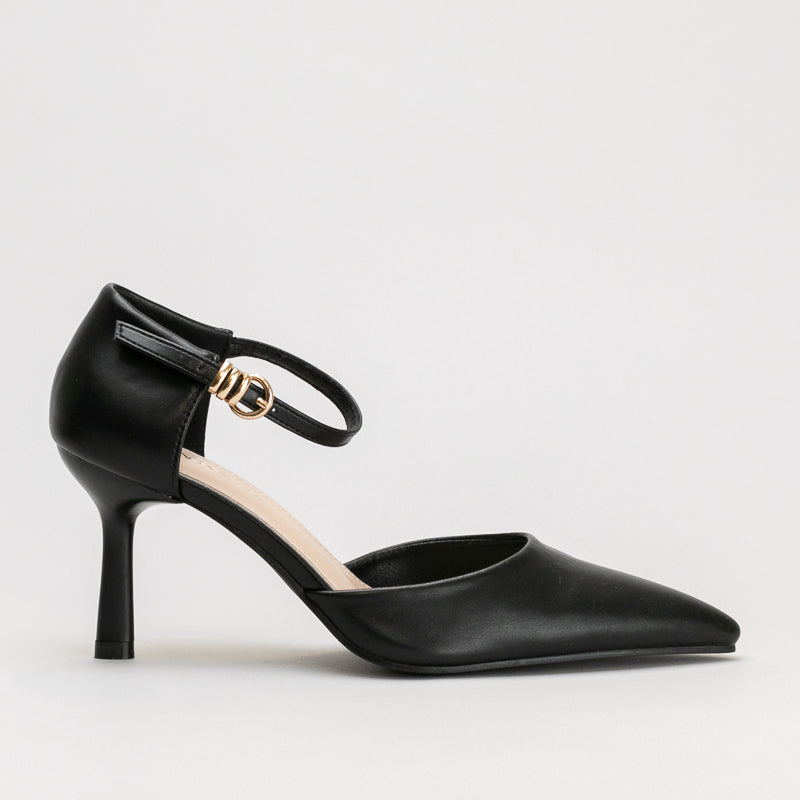 Pointy Court Shoe with Ankle Strap _ 160881