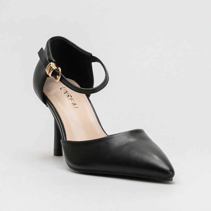 Pointy Court Shoe with Ankle Strap _ 160881