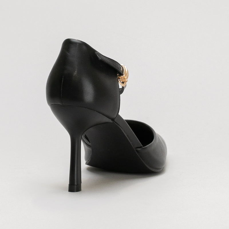 Pointy Court Shoe with Ankle Strap _ 160881