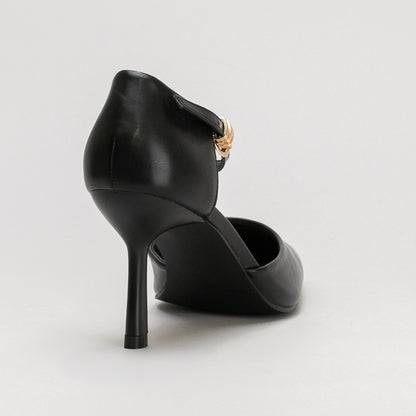Pointy Court Shoe with Ankle Strap _ 160881