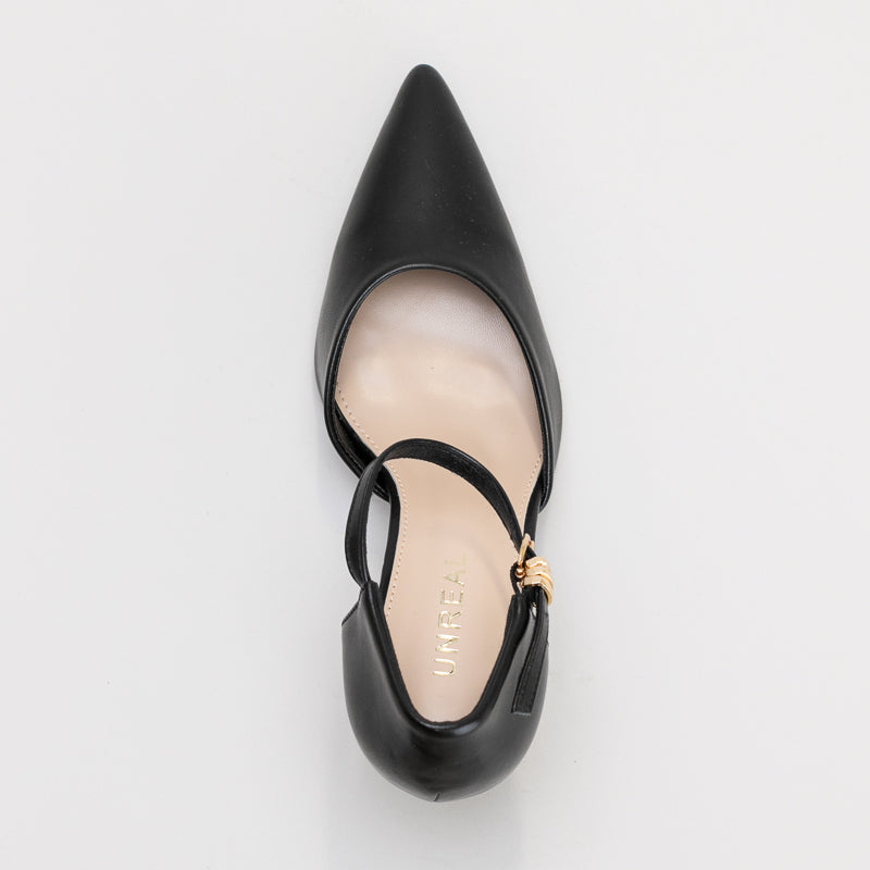 Pointy Court Shoe with Ankle Strap _ 160881