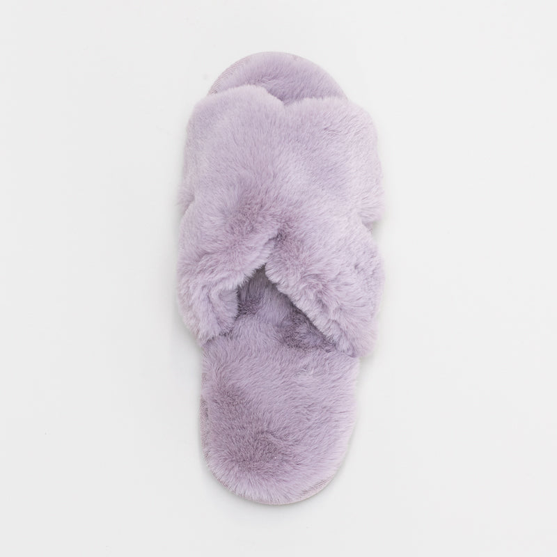 Furry Slide Slipper _ 160042