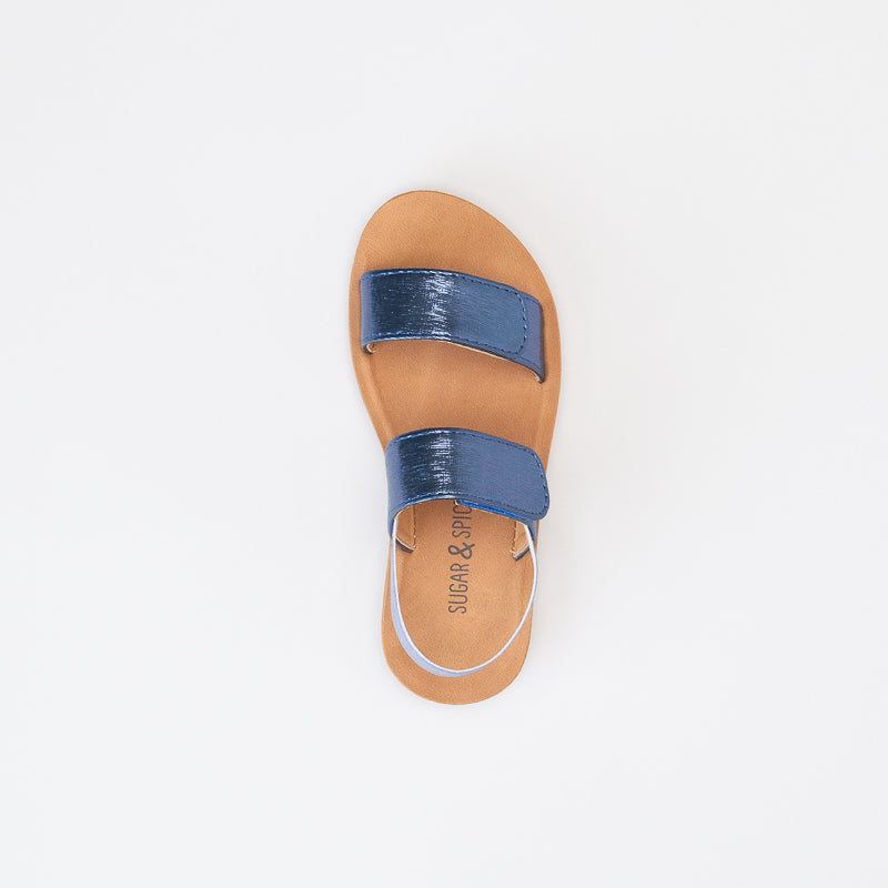 Girls Shimmer Two Band Footbed _ 150804