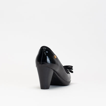 Giovanni Women Patent Bow Block Heel Shoe _ 150610