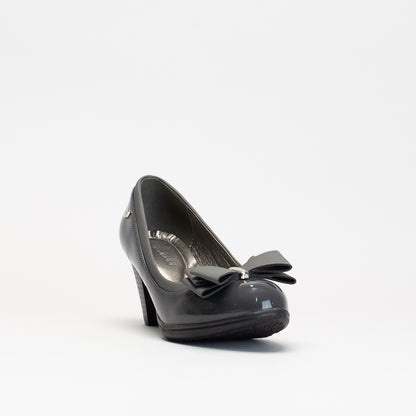 Giovanni Women Patent Bow Block Heel Shoe _ 150610