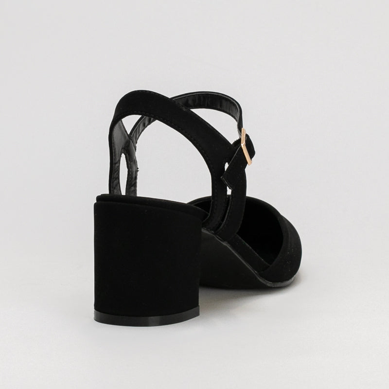 Block Heel with Ankle Strap _ 160770
