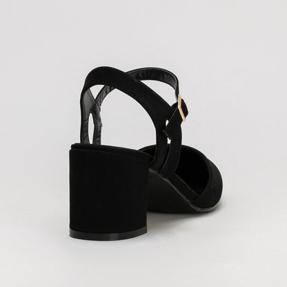 Block Heel with Ankle Strap _ 160770