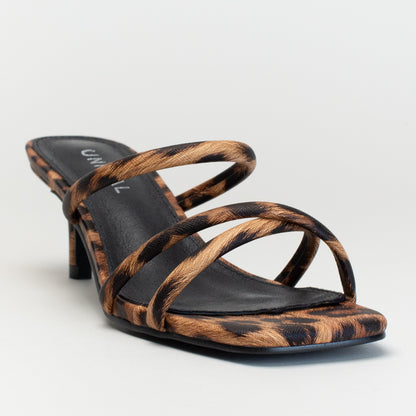 Leopard Strappy Low Heel