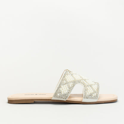 Pearl encrusted sandal