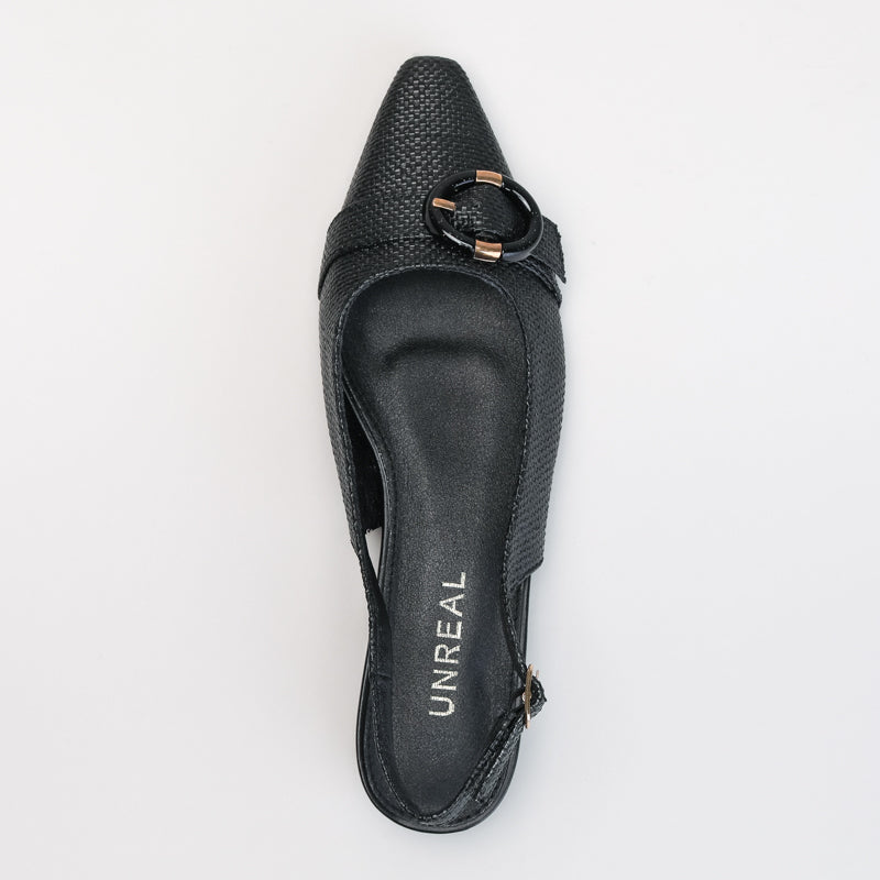 RAFIA LOOK FLAT SLING BACK