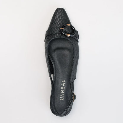 RAFIA LOOK FLAT SLING BACK