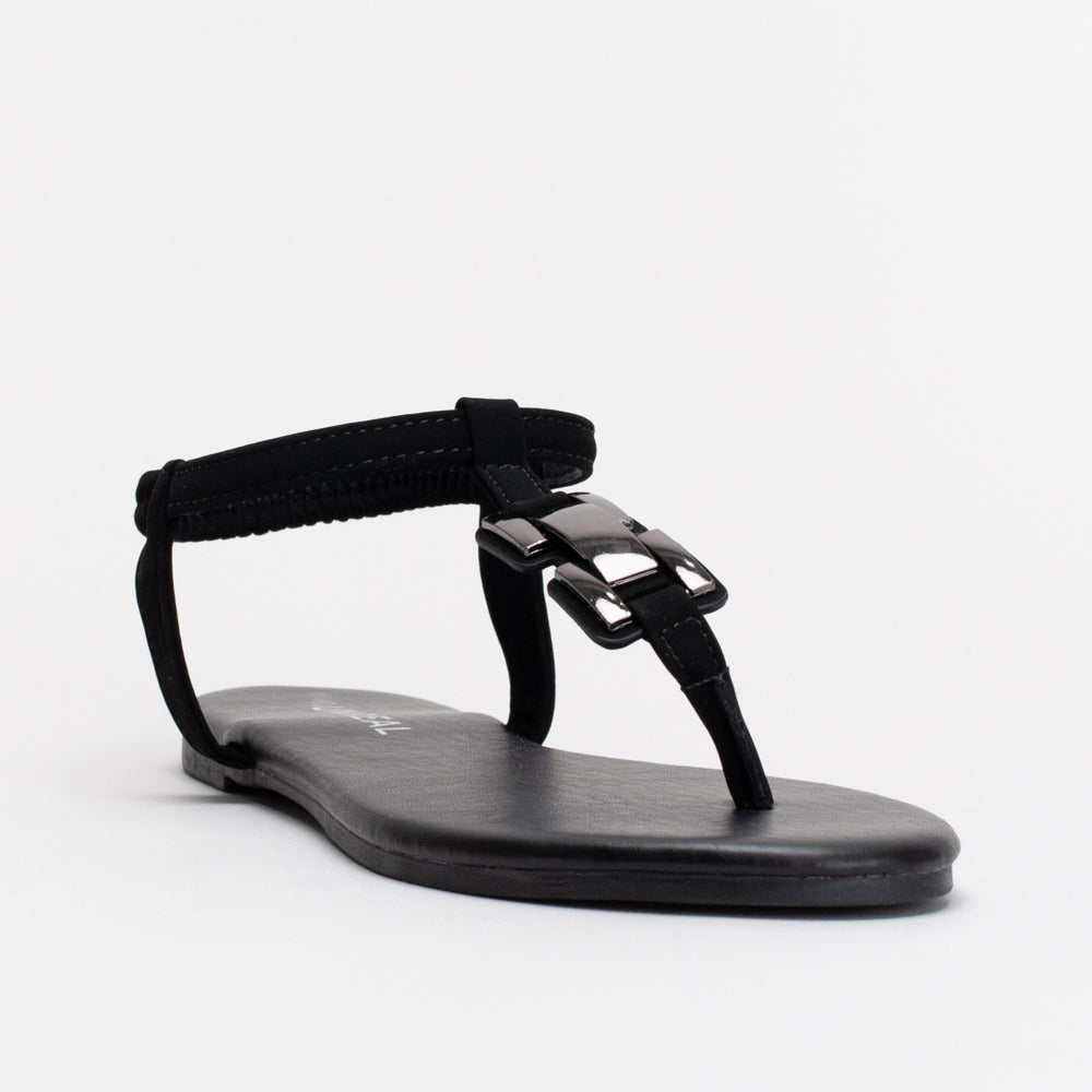 Metal Trim  Thong Flat Sandal
