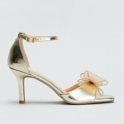 STILETTO ANKLE STRAP WITH BOW DETAIL