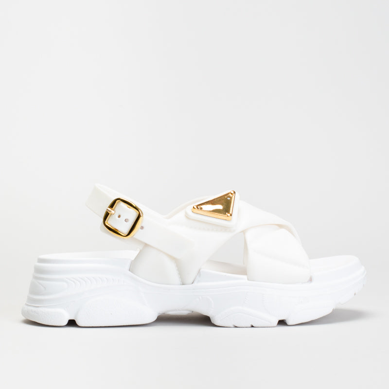 CROSS OVER PLATFORM SANDAL
