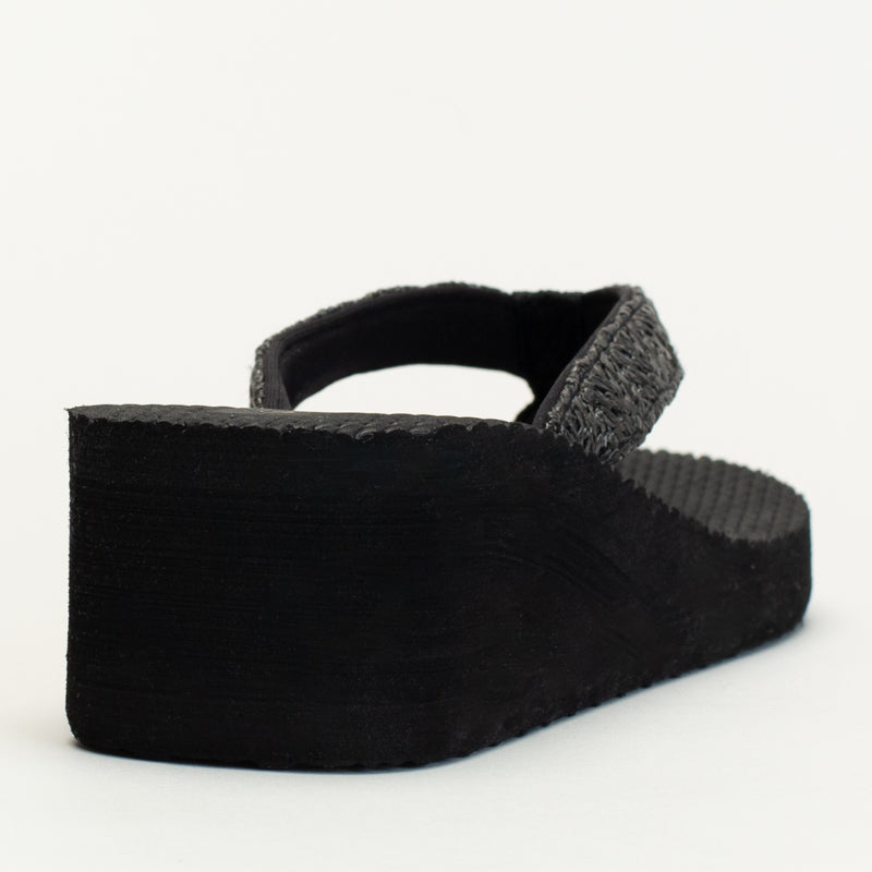 RAFIA PLATFORM THONG
