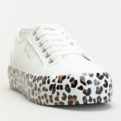 Pc Lace Up Sneaker With Animal Print Outsole _ 166555
