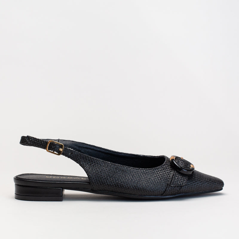 RAFIA LOOK FLAT SLING BACK