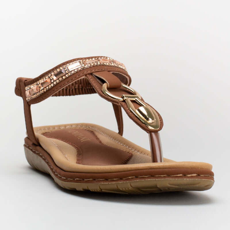 Comfort sandal with trim detail _ 162475