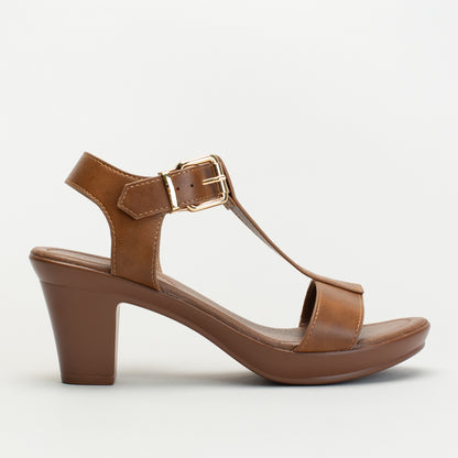 COMFORT T-BAR HEELED SANDAL