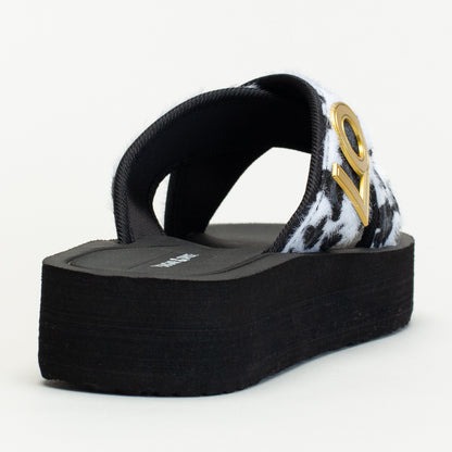 Leopard Cross Over Flat Form
