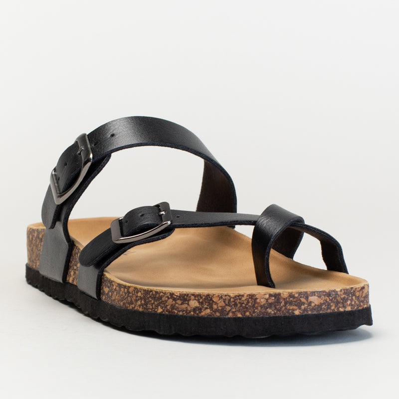 Unreal Ladies Toe Post Double Buckle Sandal