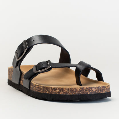 Unreal Ladies Toe Post Double Buckle Sandal