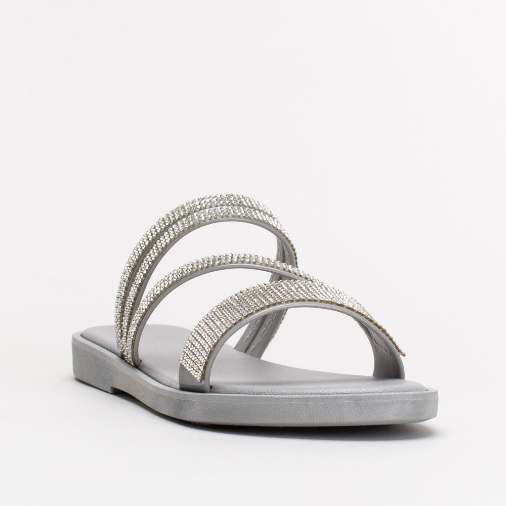 Jelly Diamante Mule Sandal
