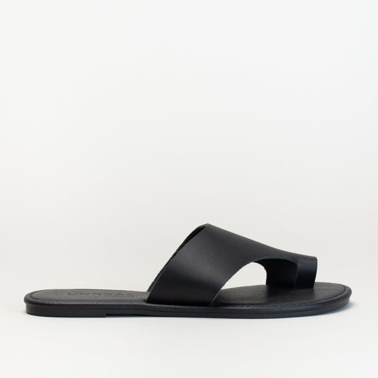 Leather Toe Ring Mule