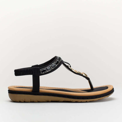 Comfort sandal with trim detail _ 162472