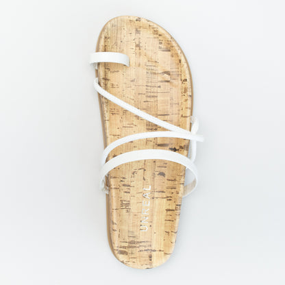 Slip On Cork Sock With Toe Ring Detail