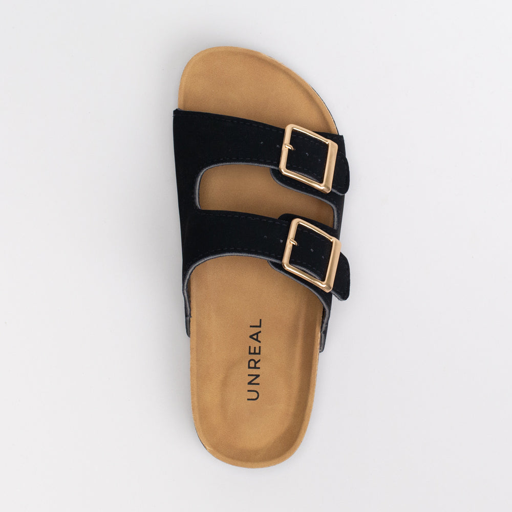 DOUBLE BUCKLE MULE SLIDE